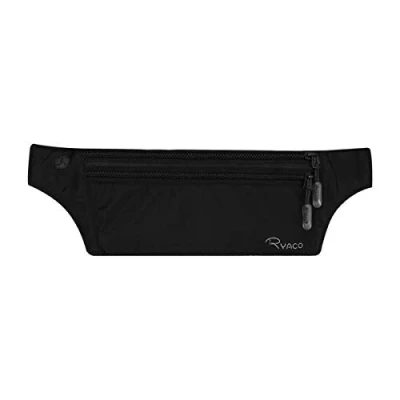 Imagen de Ryaco Cinturón de Viaje para Dinero con Bloqueo RFID Riñonera Antirrobo Cartera y Portapasaporte Fácil Esconder Cintura Bolso Deportiva Hombre Mujer Negro