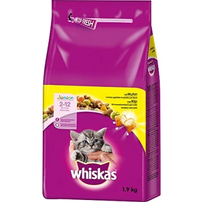 Imagen de Whiskas, Comida Seca para Gatos, junior de 2 a 12 meses, pack 6