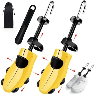 Imagen de BGIUSQF 2 PCS Hormas para Zapatos de Mujer, Ensanchador Zapatos, Botas Plástico, Justable Longitud y Anchura, Horma with Calzador 35 41