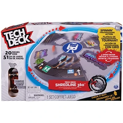 Imagen de Tech Deck, Shredline 360, Parque de Skate motorizado, X Connect Creator, Juego rampas y Base giratoria Personalizable construible con Fingerboard, para niños niñas a Partir 6 años