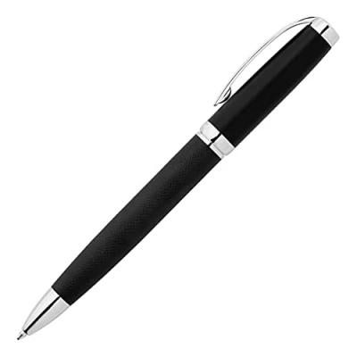 Imagen de Cerruti 1881 Bolígrafo Myth Black con cuerpo negro, mina azul, elegante caja de regalo (cromado)