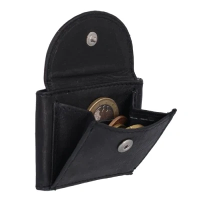 Imagen de Cartera Muy pequeña para señores Monedero señoras LEAS, Piel auténtica, Negro &#039;&#039;LEAS Mini Edition&#039;&#039;