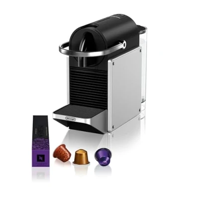 Imagen de Cafetera de cápsulas De&#039;Longhi Pixie EN127.S, 19 bar, 1 l, 1260 W, 2 tamaños taza, Plata