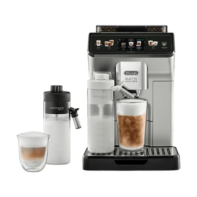 Imagen de Cafetera superautomática De&#039;Longhi Eletta Explore Cold Brew ECAM450.65.S, Molinillo integrado, Táctil, Bebidas frías calientes, 1450W, 19bar, Plata