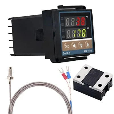 Imagen de WANGCL Controlador digital PID Termostato inteligente con relé SSR 25A Termopar tipo K para hornos de tanques almacenamiento la industria química energía eléctrica 0 1300 ℃