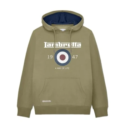 Imagen de Lambretta Sudadera con capucha para hombre, caqui, XXL