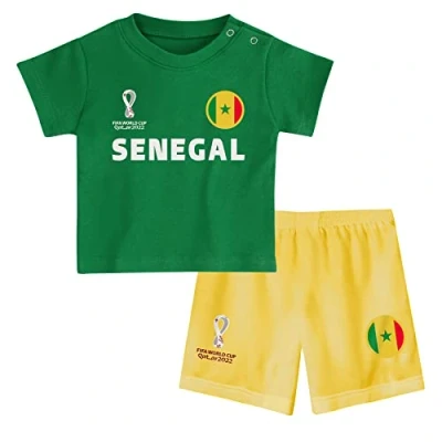 Imagen de FIFA Unisex Kinder Official World Cup 2022 Tee &amp; Short Set, Toddlers, Senegal, Team Colours, Age 2, Green, Small
