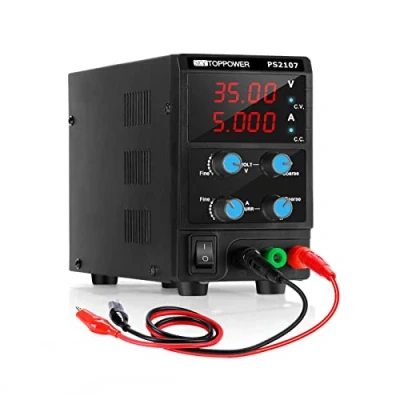 Imagen de Fuente de alimentación banco 0 35V/0 5A LED 4 dígitos CC/CV Alimentatore CC per insegnamento in laboratorio, riparazione elettronica,DIY,elettronica del veicolo