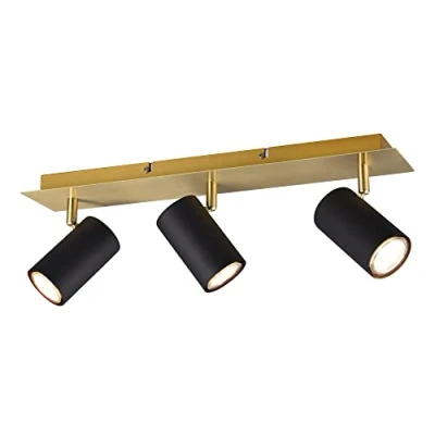 Imagen de Trio Leuchten Lámpara de techo (metal GU10, color negro y dorado