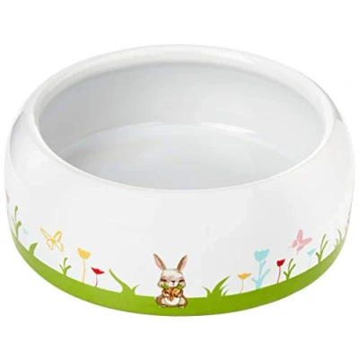 Imagen de Nobby Comedero de cerámica para roedores Flower, Color Blanco/Multicolor, 500 ml