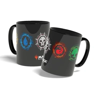 Imagen de Konix Magic The Gathering Taza de cerámica 320 ml Diseño 5 colores Negro