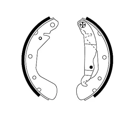 Imagen de HELLA 8DB 355 001 301 Zapatas de freno 200 45 con palanca mano OPEL: Corsa C Hatchback, Astra G Berlina, F Berlina