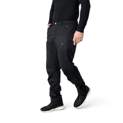 Imagen de DANISH ENDURANCE Pantalón Softshell para Hombre, Forro Polar, Cortavientos, Repelente al Agua, Aislante, Negro, 3XL
