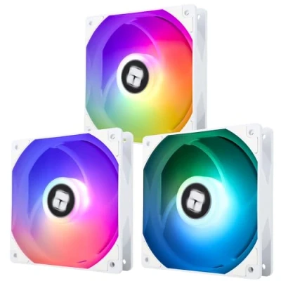 Imagen de Thermalright ventilador de CPU TL C12CW S X3, 120 mm, color blanco, ARGB, 4 pines, silencioso PWM con rodamiento FDB incluid