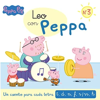 Imagen de Peppa Pig. Lectoescritura Leo con Peppa. Un cuento para cada letra: t, d, n, f, r/rr, h (Altea)