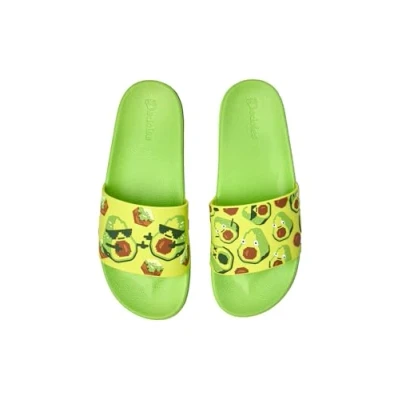 Imagen de Dedoles Chanclas &amp; Pantuflas Unisex Hombre Mujer y Niños Sandalias diseños divertidos Libros Pizza Flores Fiesta Café Regalo, color: Verde, diseño: Aguacate pixelado, tamaño: 40