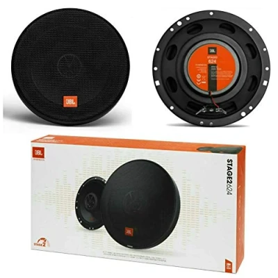 Imagen de 2 Altavoces coaxiales de vías JBL STAGE2 624 6.5&quot; 16.50 cm 165 mm 40 vatios rms 240 impedancia MAX 4 ohmios 91 db para Coche Negro, el par