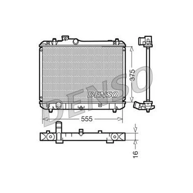 Imagen de DENSO DRM47008 Radiador, refrigeración del motor Aluminio 555 375 16 SUZUKI: SWIFT 3