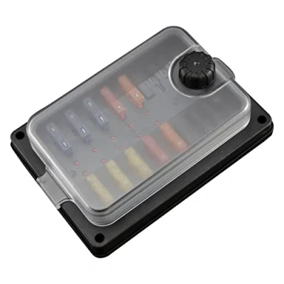 Imagen de FanPaYY Caja de Fusibles 10 Vías Portafusibles, Resistente al agua, Cuadro con Cuchilla Negativa Indicador para Barcos Furgoneta Caravana Coches Autocaravana SUV