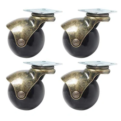 Imagen de JIAN YA NA 4Pcs Rueda giratoria de bolas (2 pulgadas (50 mm) Sin freno)