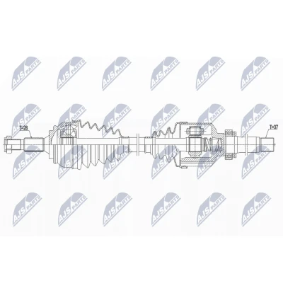 Imagen de NTY NPW PE 089 Árbol de Transmisión Eje delantero, derecha 940mm automática
