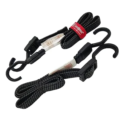 Imagen de MAGMA 2 Pulpos Elásticos Planos de Sujeción 1m. Longitud Ajustable. Tensor Plano para no Dañar la Carga. Bungee Cuerda Elástica Equipaje Coche, Moto, Bici, Camping, Toldos, Lonas (Negro)