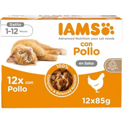 Imagen de Iams Delights Kitten &amp; Junior With Chicken In Gravy Comida para Gatos 1020 gr