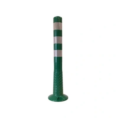 Imagen de PARKING FACIL Bolardo de Señalización Flexible con Bandas Reflectantes Hito 75 cm Pilona Color Verde Incluye Tornillería 1 Unidad