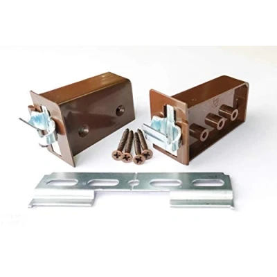 Imagen de Sujetacargas CAMAR. Kit de soporte pared (par DX y SX). Ganchos muebles suspendidos. (CAMAR 800, MARRÓN)