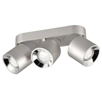 Imagen de Trio Lighting Foco de techo Guayana GU10 3 luces níquel