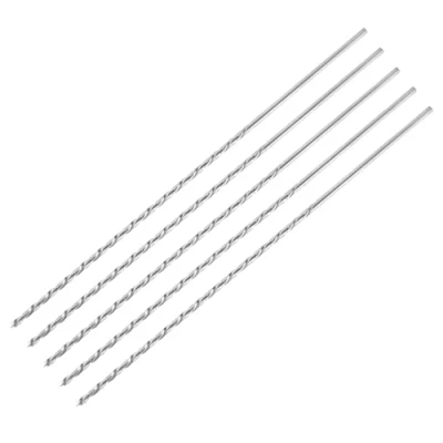 Imagen de ENT 50443 Broca de madera espiral Ø 3 mm en paquete 5 unidades, extra larga 200 mm, HSS G, con punta centrado y cortador preliminar, D x NL 135 GL vástago cilíndrico