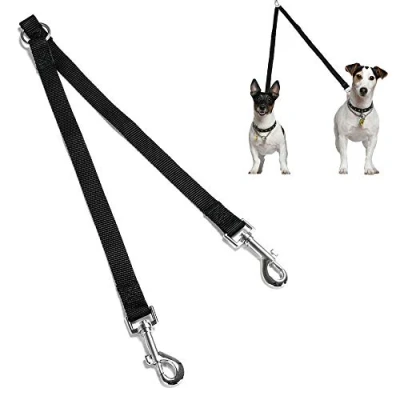 Imagen de Correa para Perro Doble de Nylon Pasear a Dos Perros Mascotas Nueva 2cm Ancho