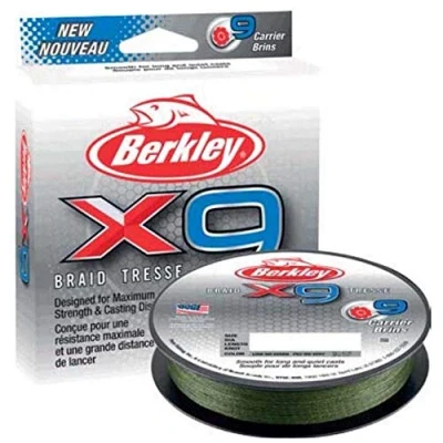 Imagen de Berkley X9 Braid Línea Trenzada, Verde de Baja Visibilidad, 0.06mm 6.4kg 150m 165yd
