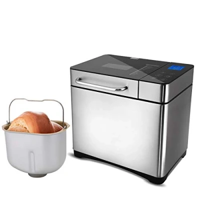 Imagen de COOCHEER Panificadora Completamente Automática,Panificadora de Corteza crujiente con 19 Programas,710W,Programable para Hacer Pan,para Panes Artesanales, sin Gluten, Masas,Bizcochos y Mermeladas