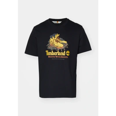Imagen de Timberland Front BOOT Graphic TEE Camiseta estampada, Hombre, Talla: Large, Black