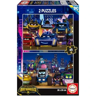 Imagen de Educa 2 Puzzles de cartón con 48 Piezas Las imágenes Batwheels, diversión por Partida Doble niños y niñas a Partir 3 4 5 6 años (20107)