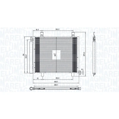 Imagen de MAGNETI MARELLI 350203836000 Condensador con secador 427x338x16 338 427 16