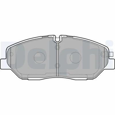 Imagen de DELPHI LP3293 Juego de pastillas freno con avisador acústico desgaste Chapa antichirridos sin accesorios HYUNDAI: H350 Bus