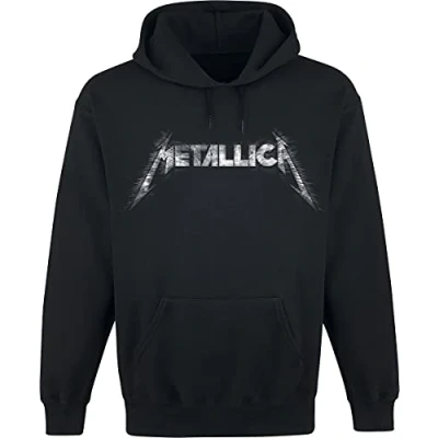 Imagen de Metallica Spiked Logo Hombre Sudadera con Capucha Negro S