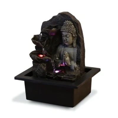 Imagen de Zen&#039;Light SPIRITUALITE Fuente de polirresina Color marrón Oscuro, 21 x 26 cm.