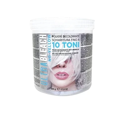 Imagen de ULTRA BLEACHED 500 GR POLVO DECOLORANTE ANTI AMARILLO. aclaración hasta 10 TONOS. Máxima protección con Oligosacáridos Beta D Fructosa