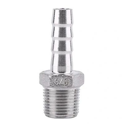 Imagen de SS304 Conector de Cola Manguera Racor Tubería Adaptador Acero inoxidable Rosca BSP Macho(3/8 * 10mm)