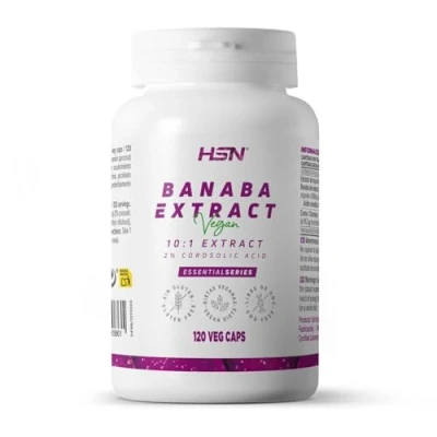 Imagen de HSN Extracto de Banaba 500mg 120 Cápsulas Vegetales 100% a partir la hoja Lagerstroemia speciosa Con Picolinato Cromo No GMO, Vegano, Sin Gluten