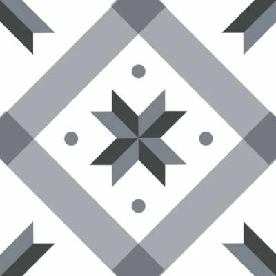 Imagen de Draeger Paris Azulejos adhesivos de pared Ideal para cocina y baño Lote 6 cuadrados estrella gris 15 x cm