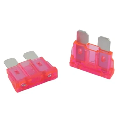 Imagen de SeKi 5 piezas estándar ATO Fusible de enchufe plano 4A rosa; para coche cuchilla 19 mm 32 V/CC barco caravana