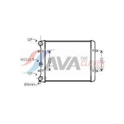 Imagen de PRASCO VN2152 Radiador, refrigeración del motor Aluminio 430 414 23 Con acoplamientos rápidos Aletas unidas mecánicamente