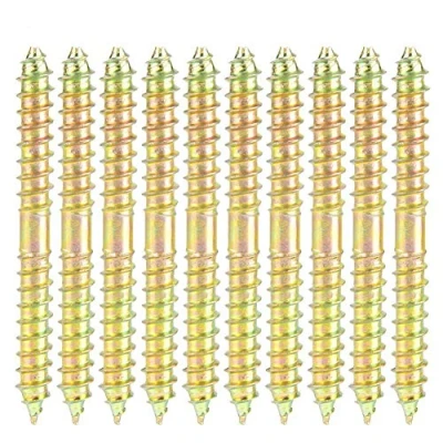Imagen de 10 Uds tornillo de doble punta 6 * 60mm espiga autorroscante para conector muebles carpintería