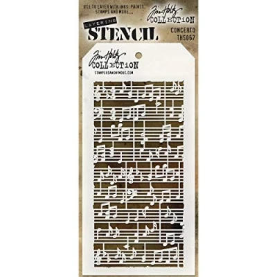 Imagen de Stampers THS060 Tim Holtz Anonymous Plantilla con Capas, Multicolor, 10,47 x 21,59 cm, 21.5 10.5 0.1 cm
