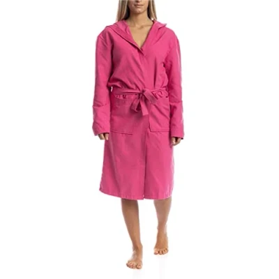 Imagen de o day Albornoz de microfibra para hombre y mujer, ahorra espacio, unisex, adultos, con capucha, bolsillos cinturón, ideal viajes, piscina, gimnasio, ligero, suave