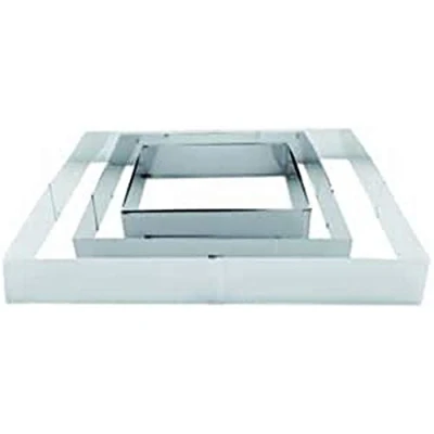 Imagen de Ibili Molde Extensible Rectangular 20X24 38X46, Stainless Steel, Centimeters